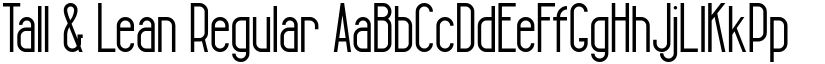 Tall & Lean Regular font