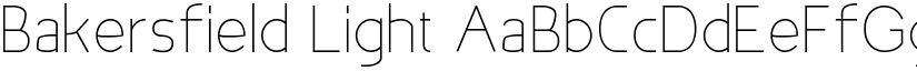 Bakersfield Light font