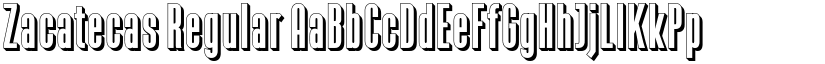 Zacatecas Regular font