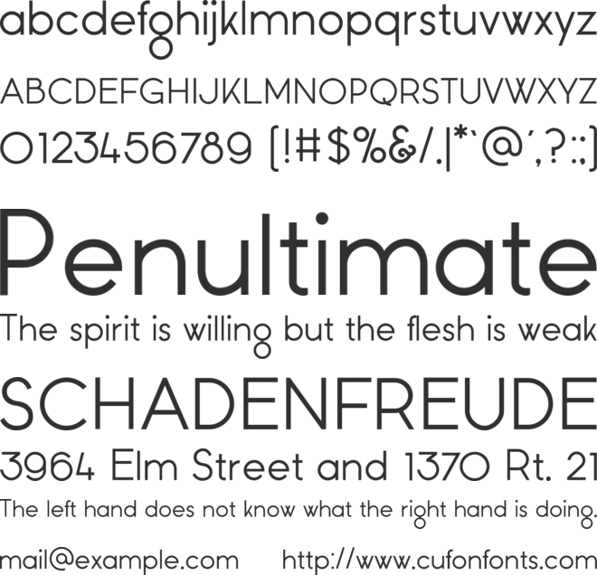 Wilmina font preview