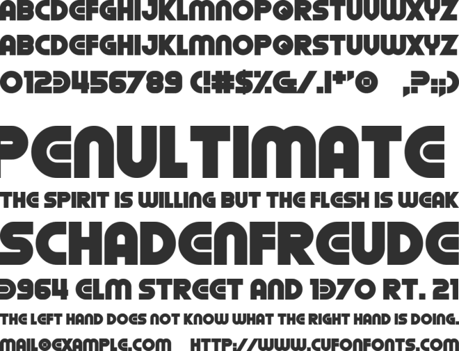 Oilrig font preview