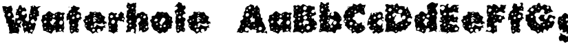 Waterhole font
