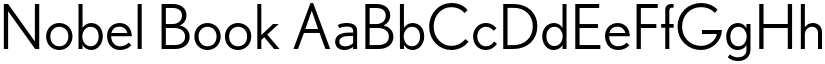 Nobel Book font