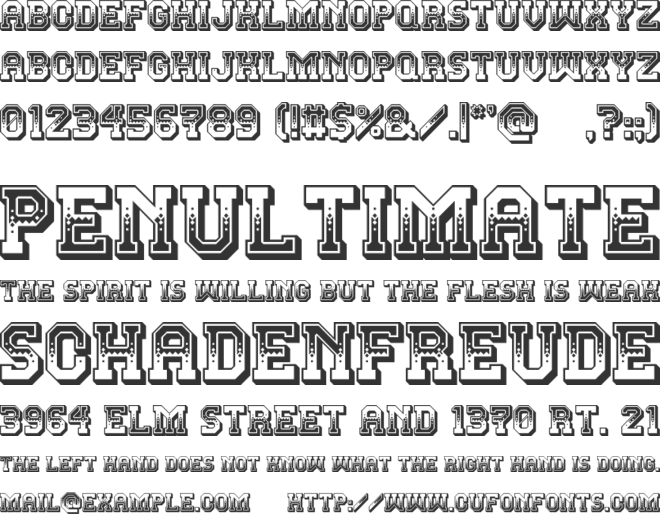 Teatral font preview