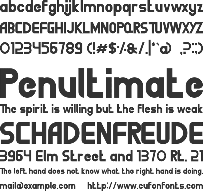 BigBOBY font preview