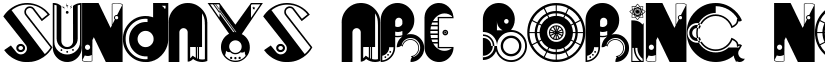 Sundays are Boring Normal font