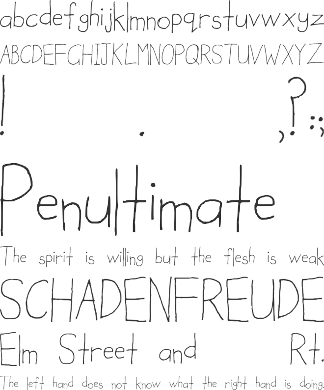 School Teacher font preview