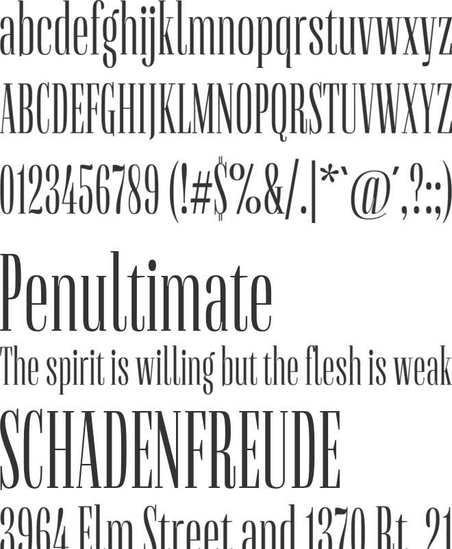 Flenja font preview
