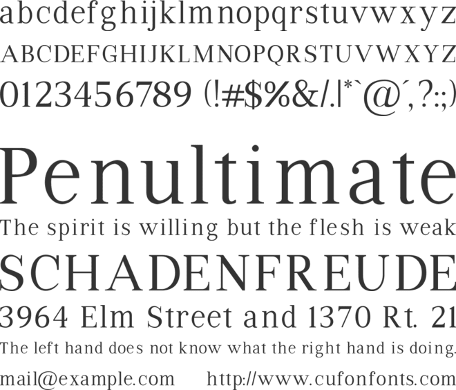 VIP Roman font preview