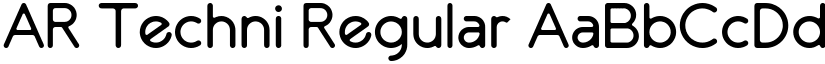 AR Techni Regular font