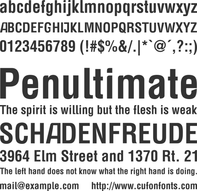 BDP FOX font preview