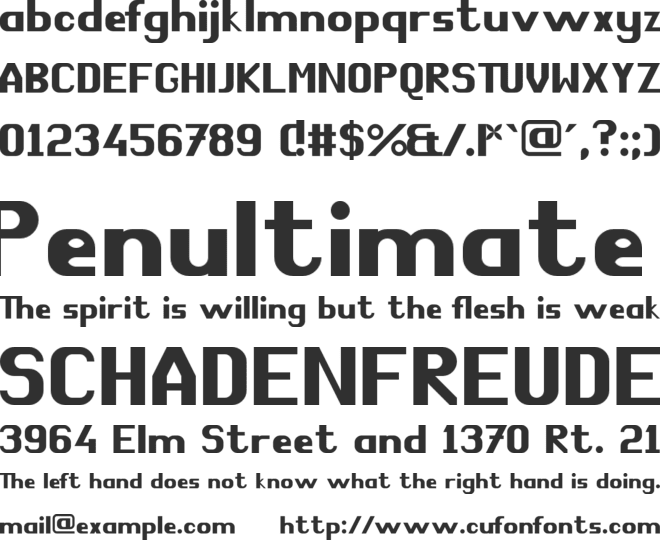 ComÈdie font preview