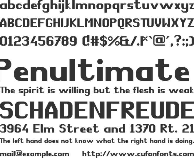 ComÈdie font preview