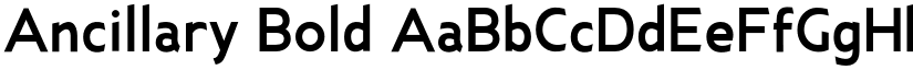 Ancillary Bold font