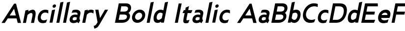 Ancillary Bold Italic font