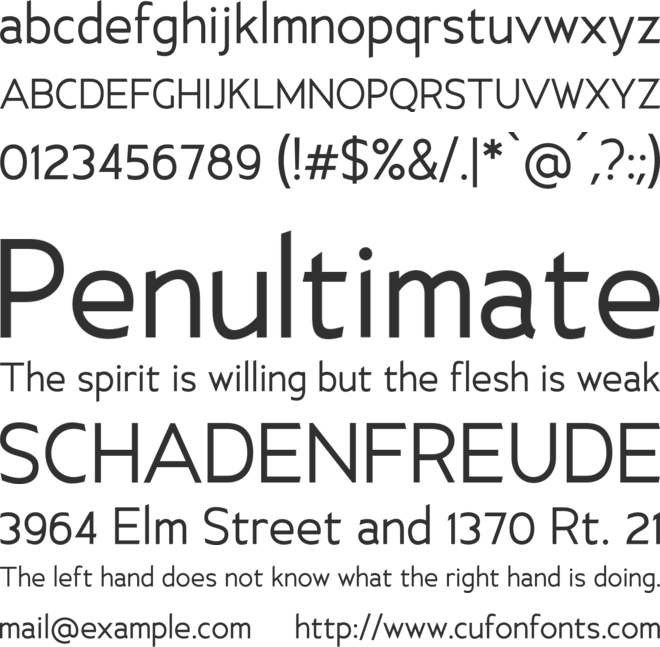 Ancillary font preview