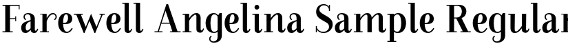 Farewell Angelina Sample Regular font