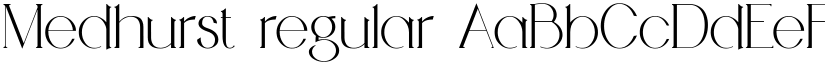 Medhurst regular font
