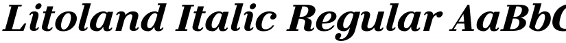 Litoland Italic Regular font