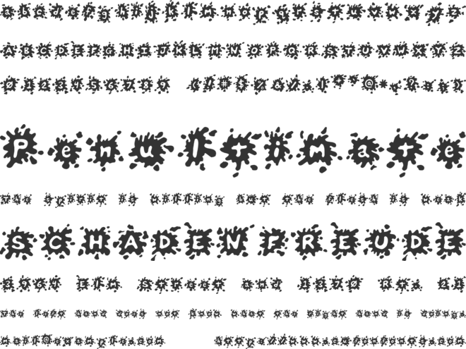 Splats font preview
