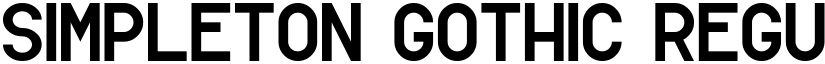 Simpleton Gothic Regular font