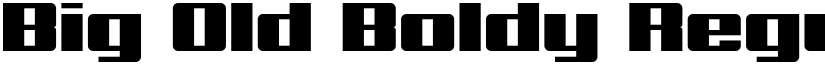 Big Old Boldy Regular font