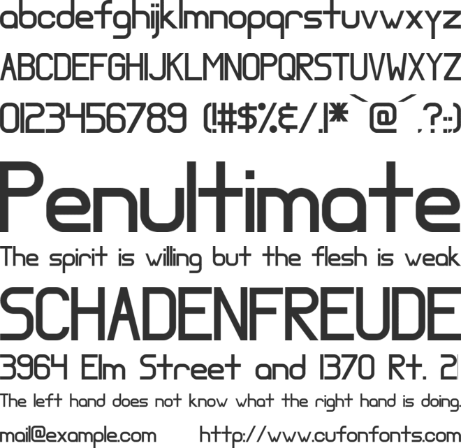 Almost Serious font preview