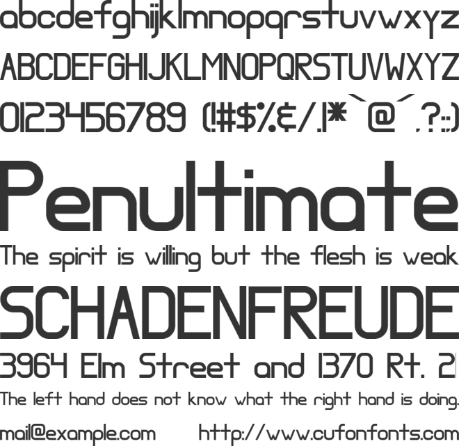 Almost Serious font preview