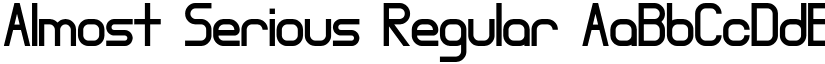 Almost Serious Regular font
