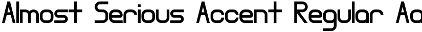 Almost Serious Accent Regular font