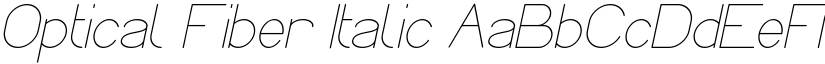Optical Fiber Italic font