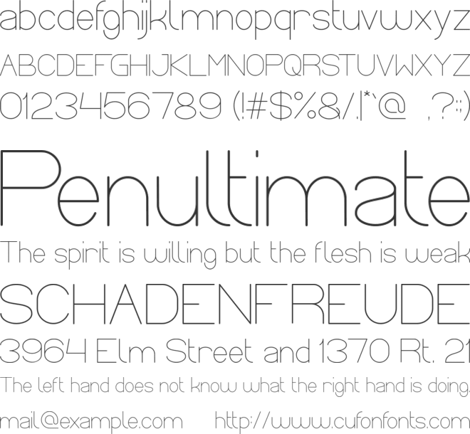Optical Fiber font preview