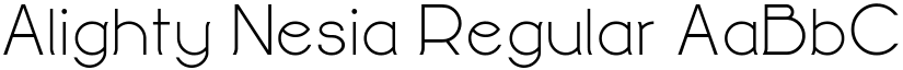 Alighty Nesia Regular font