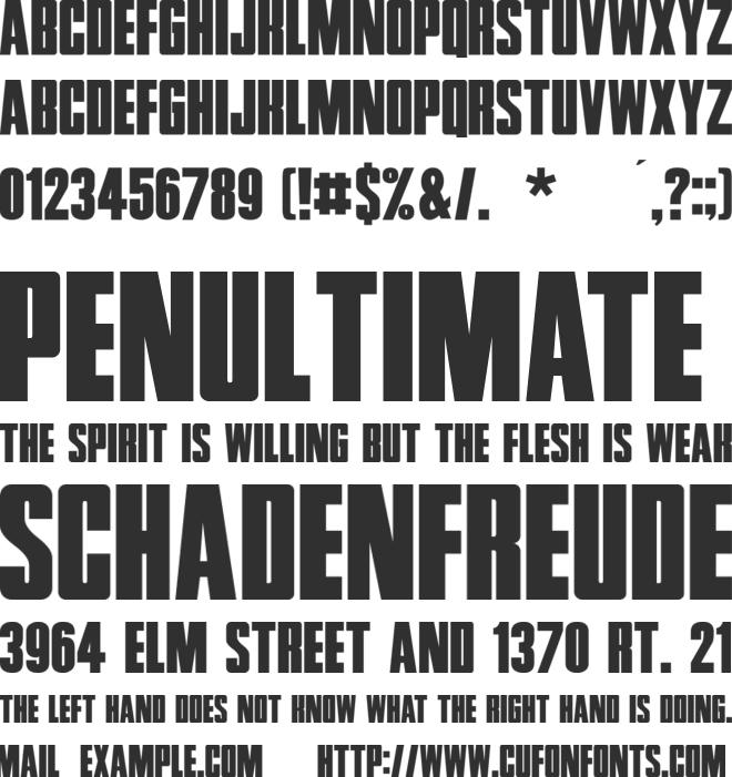 Zentropa font preview