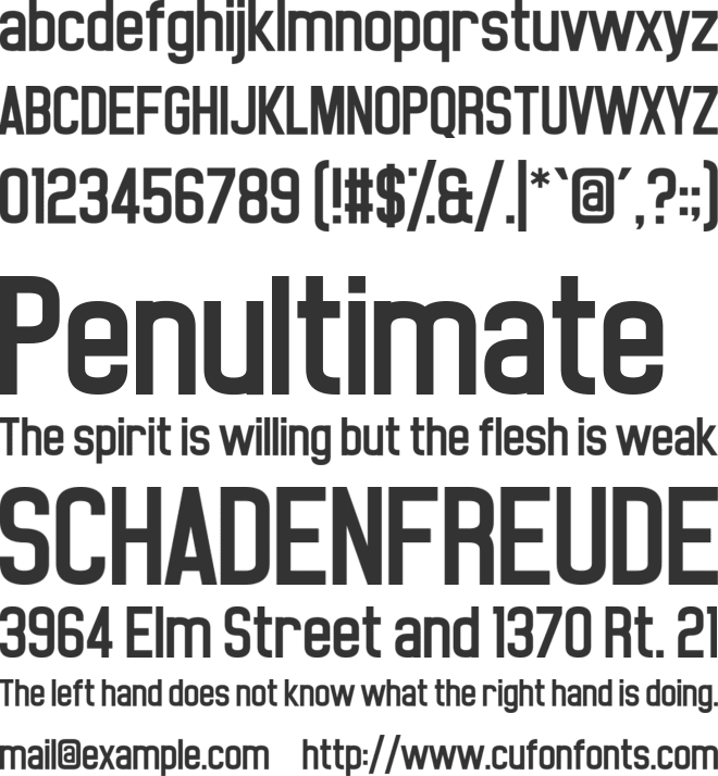 Noasarck font preview