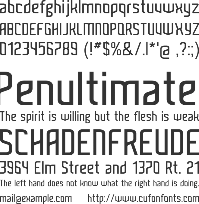 Kitchen std font preview