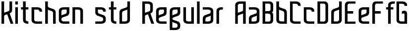 Kitchen std Regular font