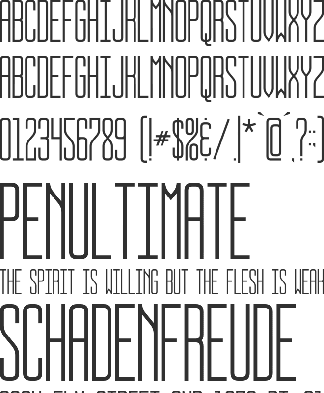 BUS STOP font preview