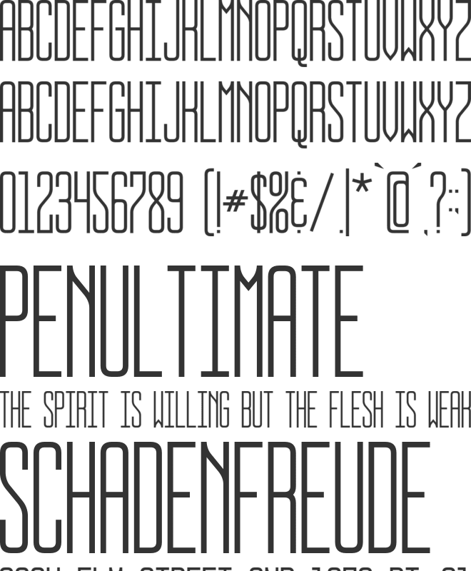 BUS STOP font preview