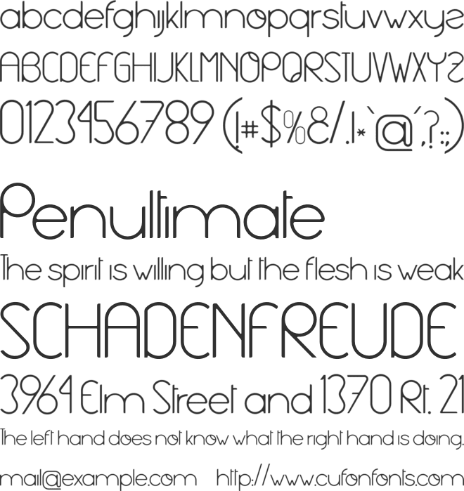 Aghila font preview