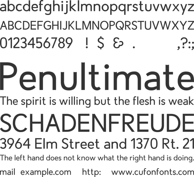 Crescent font preview