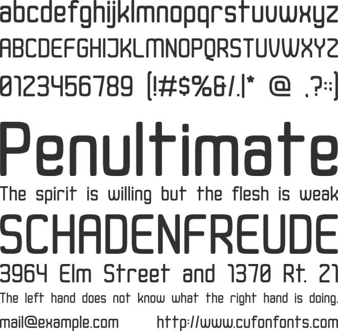 Duster AB font preview