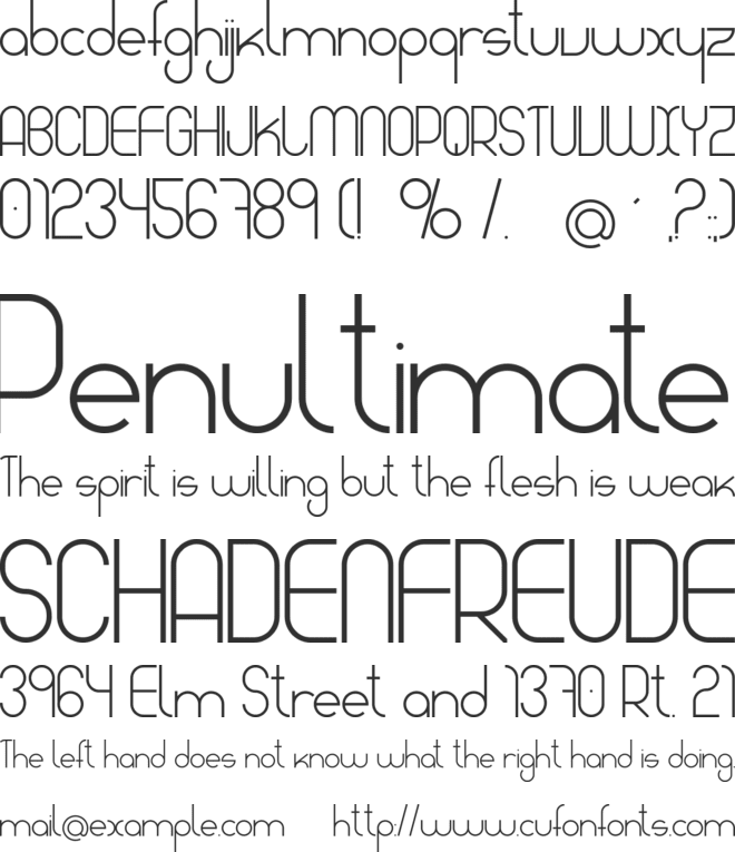 Amable font preview
