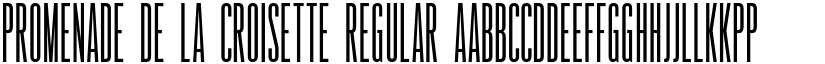 Promenade de la Croisette Regular font