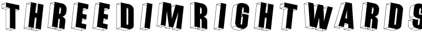 ThreeDimRightwards font