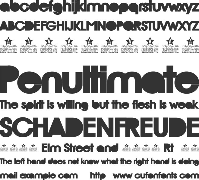 Rio Black Pesonal Use font preview