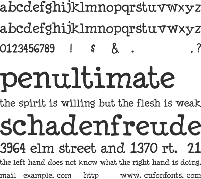 Great Times font preview