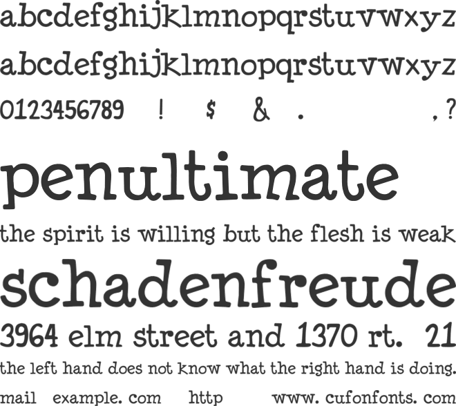 Great Times font preview