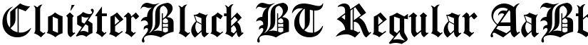 CloisterBlack BT Regular font