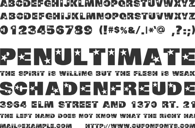 Politician font preview